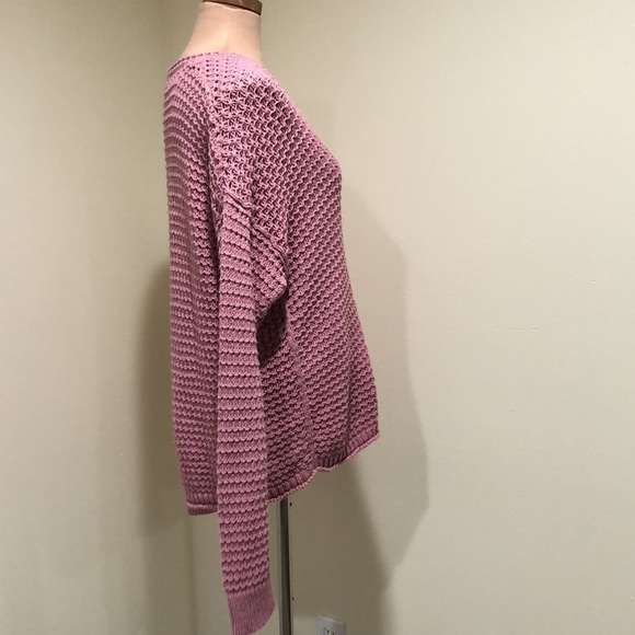 Madewell Open Stitch Austen Sweater Size Large Mauve Pink - Picture 4 of 10